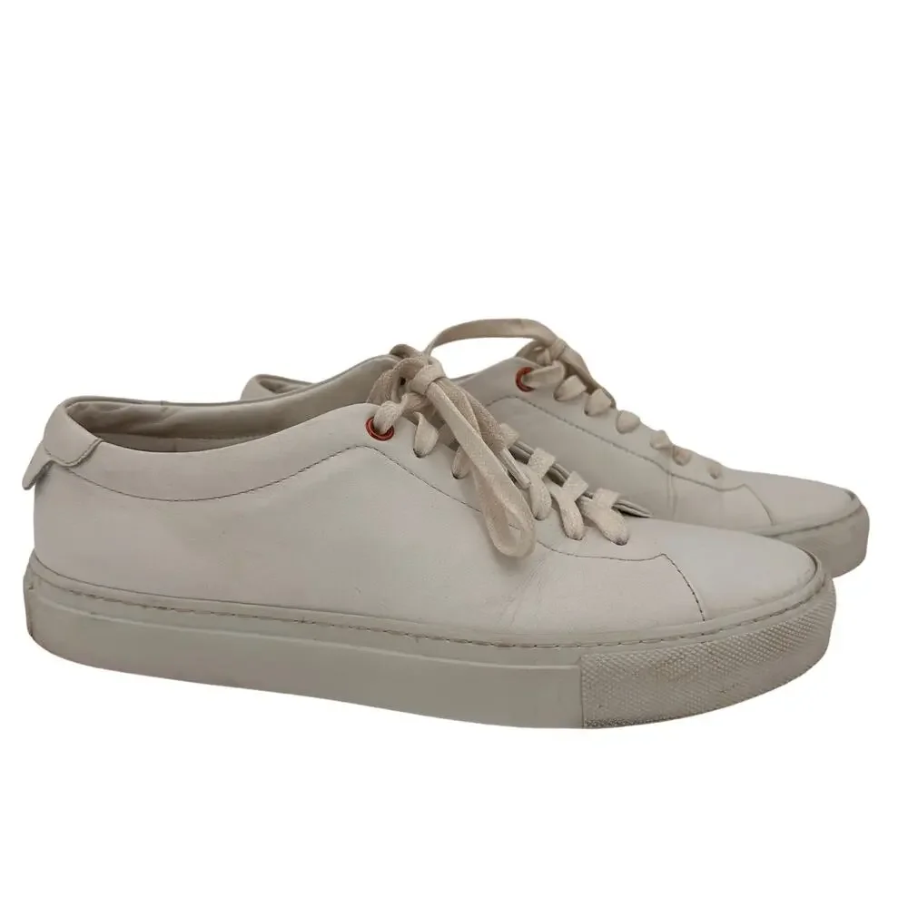 Good Man Brand Men's White Edge Leather Sneakers Size 7.5